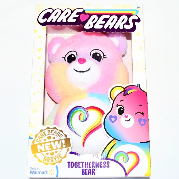 NEW (NIB) 14" Care Bears Rainbow Heart Togetherness Love All Tie Dye Plush Bear - Picture 3 of 10